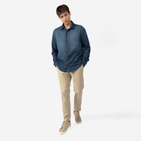 Camisa Jeans Unissex - Azul Jeans Médio