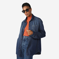 Camisa Jeans Unissex - Azul Jeans Médio