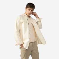 Jaqueta Sarja Flanelada Masculina - Creme