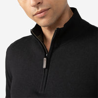 Blusa Tricot 1/2 Vista com Zíper Masculina - Preto