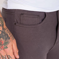 Calça Sarja Moletom Masculina | Travel Collection - Cinza Carvão