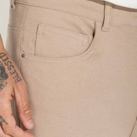 Calça Sarja Moletom Masculina | Travel Collection - Bege Taupe