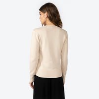 Suéter Tricot Viscose Feminino - Bege