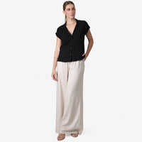 Camisa Manga Curta Feminina - Preto