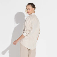 Camisa Linho Manga Longa - Natural