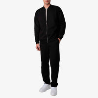 Jaqueta Bomber Moletom Flanelado Masculina - Preto