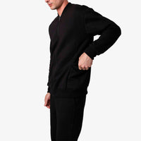 Jaqueta Bomber Moletom Flanelado Masculina - Preto