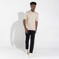 Camiseta Cotton Pima Masculina - Bege Aveia