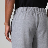 Calça Reta Moletom Flanelada Masculina - Mescla Escuro