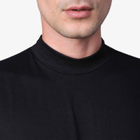 Camiseta Cotton Pima Gola Alta Manga Longa Masculina | Life Collection - Preto