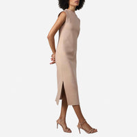 Vestido Midi Dense Modal - Bege Camel