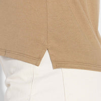 Camiseta Blend Linho Muscle Feminina - Bege Pastel