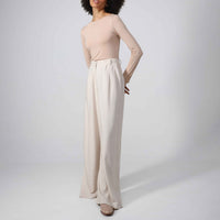 Undershirt Micromodal Manga Longa Feminina - Bege Camel