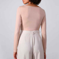 Undershirt Micromodal Manga Longa Feminina - Bege Camel