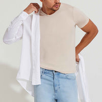 Undershirt Micromodal Masculina - Bege Latté