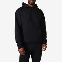 Blusão Moletom Flanelado Capuz - Preto