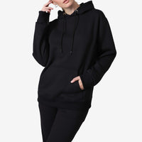 Blusão Moletom Flanelado Capuz - Preto