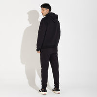 Blusão Moletom Flanelado Capuz - Preto