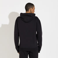 Blusão Moletom Flanelado Capuz - Preto