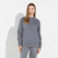 Blusão Moletom Flanelado - Mescla Escuro