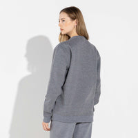 Blusão Moletom Flanelado - Mescla Escuro