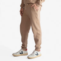 Calça Jogger Moletom Flanelado - Bege Camel