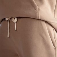 Calça Jogger Moletom Flanelado - Bege Camel