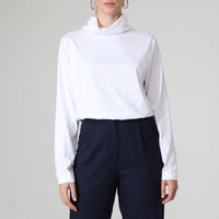 Camiseta Pima Gola Rolê Feminina | Life Collection - Branco