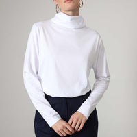 Camiseta Pima Gola Rolê Feminina | Life Collection - Branco