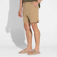 Bermuda Blend Linho Masculina - Bege Pastel