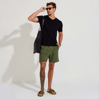 Bermuda Blend Linho Masculina - Verde Figo