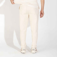 Calça Jogger Moletinho Strech Linho Unissex - Natural