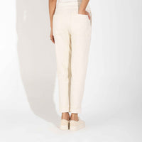 Calça Jogger Moletinho Strech Linho Unissex - Natural