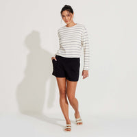 Blusa Listras Manga Longa - Natural