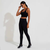 Calça Legging Malha Estruturada Feminina - Preto