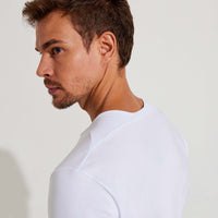 Camiseta Pima Detalhe Gola Masculina | Life Collection - Branco