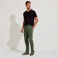 Calça Reta Amarração Masculina - Verde Pinheiro