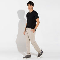 Calça Reta Amarração Masculina - Bege Aveia