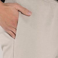 Calça Reta Amarração Masculina - Bege Aveia