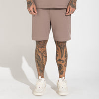 Bermuda Moletom Leve Masculina - Bege Mascavo