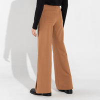 Calça Fenda Lateral Feminina - Ocre