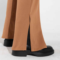 Calça Fenda Lateral Feminina - Ocre