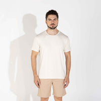 Camiseta Blend Linho Masculina - Natural