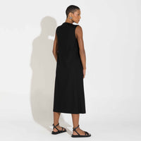 Vestido Midi Linho - Preto