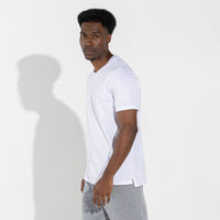 Camiseta Algodão Pima Gola Dupla Masculina | Life Collection - Branco