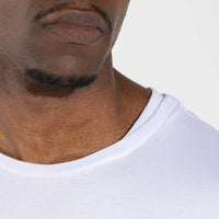 Camiseta Algodão Pima Gola Dupla Masculina | Life Collection - Branco