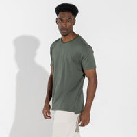 Camiseta Algodão Pima Gola Dupla Masculina | Life Collection - Verde Figo