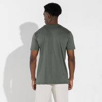 Camiseta Algodão Pima Gola Dupla Masculina | Life Collection - Verde Figo