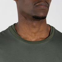 Camiseta Algodão Pima Gola Dupla Masculina | Life Collection - Verde Figo