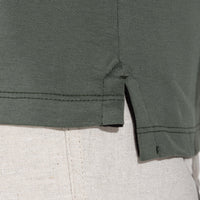 Camiseta Algodão Pima Gola Dupla Masculina | Life Collection - Verde Figo